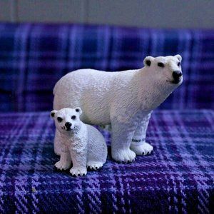 Schleich Mama and Baby Bear Retired Lot of Two
